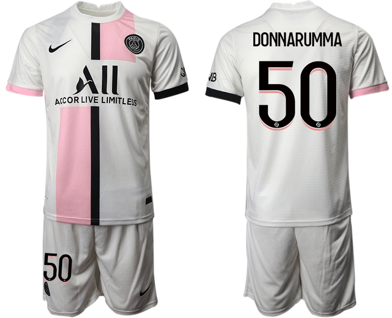 Men 2021-2022 Club Paris St German away white #50 Soccer Jersey